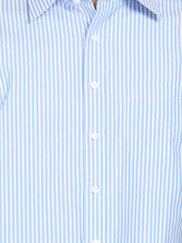 Thisrupt Blue Marble Blue casual striped slim fit shirt