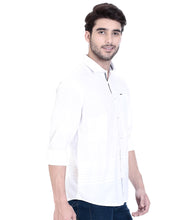 ROCX Shirts White-Blue Colour Panel Shirt