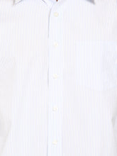 Thisrupt Blue Marble Blue casual striped slim fit shirt