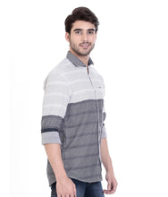 ROCX Shirts White-Navy Colour Panel Shirts