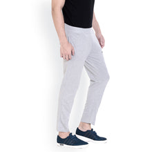 Rocx Men'S Grey Milange  Colour Straight Fit Trackpant With Print