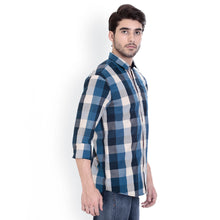 ROCX Navy - Cream Multi Colour Check Slim Fit Shirts
