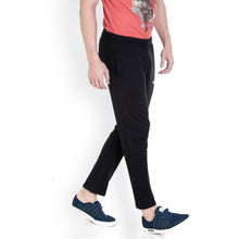 Rocx Men'S Black  Colour Straight Fit Trackpant With Print