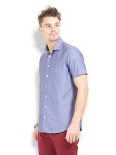 Thisrupt Blue Marble casual slim fit shirt