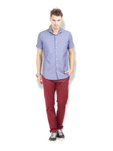 Thisrupt Blue Marble casual slim fit shirt