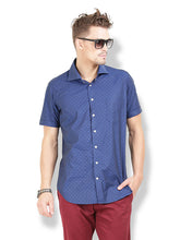 Thisrupt Blue Marble casual slim fit shirt