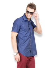 Thisrupt Blue Marble casual slim fit shirt
