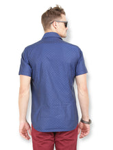 Thisrupt Blue Marble casual slim fit shirt