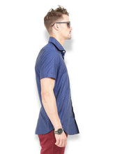 Thisrupt Blue Marble casual slim fit shirt