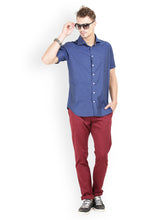 Thisrupt Blue Marble casual slim fit shirt