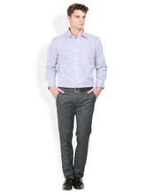 Thisrupt Blue Marble Blue casual striped slim fit shirt