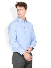 Thisrupt Blue Marble Blue casual striped slim fit shirt