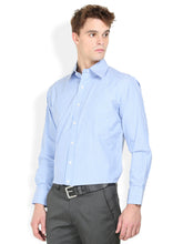 Thisrupt Blue Marble Blue casual striped slim fit shirt