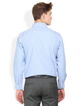 Thisrupt Blue Marble Blue casual striped slim fit shirt
