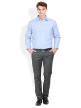 Thisrupt Blue Marble Blue casual striped slim fit shirt