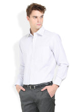Thisrupt Blue Marble White casual striped slim fit shirt