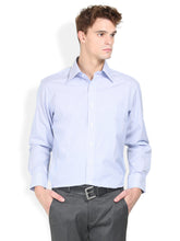 Thisrupt Blue Marble Blue casual striped slim fit shirt