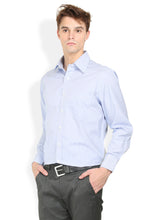 Thisrupt Blue Marble Blue casual striped slim fit shirt