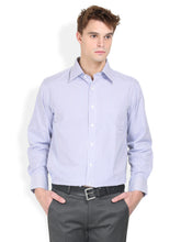 Thisrupt Blue Marble Blue casual striped slim fit shirt
