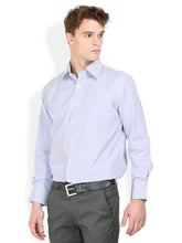 Thisrupt Blue Marble Blue casual striped slim fit shirt