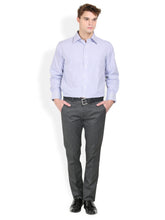 Thisrupt Blue Marble Blue casual striped slim fit shirt