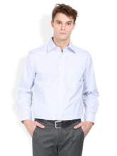 Thisrupt Blue Marble Blue casual striped slim fit shirt