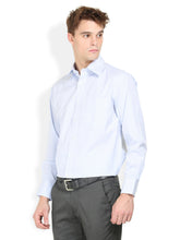 Thisrupt Blue Marble Blue casual striped slim fit shirt