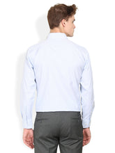 Thisrupt Blue Marble Blue casual striped slim fit shirt