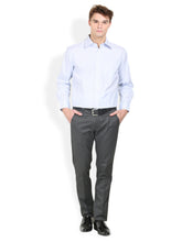 Thisrupt Blue Marble Blue casual striped slim fit shirt
