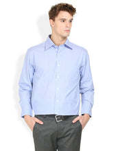 Thisrupt Blue Marble Blue solid slim fit casual shirt