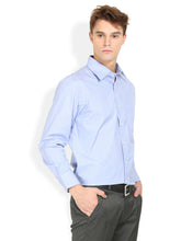 Thisrupt Blue Marble Blue solid slim fit casual shirt