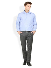 Thisrupt Blue Marble Blue solid slim fit casual shirt