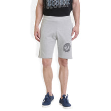 Rocx Men's Light Grey Skull Printed Shorts