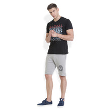 Rocx Men's Light Grey Skull Printed Shorts