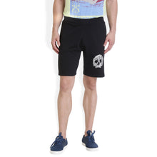 Rocx Men's Black Skull Printed Shorts
