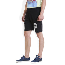 Rocx Men's Black Skull Printed Shorts