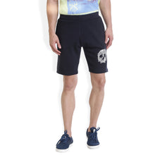Rocx Men's Navy Blue Skull Printed Shorts