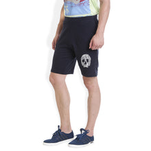 Rocx Men's Navy Blue Skull Printed Shorts