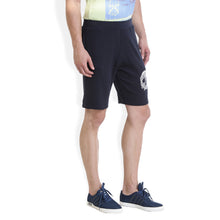 Rocx Men's Navy Blue Skull Printed Shorts