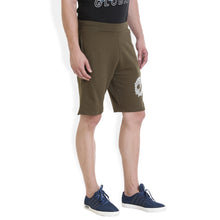 Rocx Men's Olive Green Skull Printed Shorts