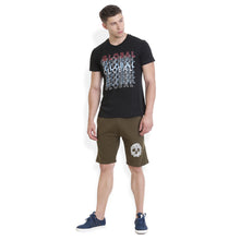 Rocx Men's Olive Green Skull Printed Shorts
