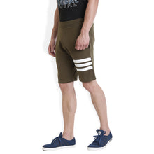 Rocx Men's Olive Green Stripe Shorts