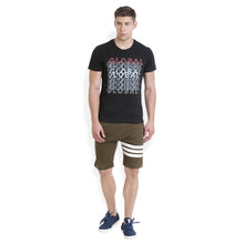 Rocx Men's Olive Green Stripe Shorts