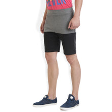 Rocx Men's Dark Grey and Black Colour Shorts