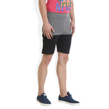 Rocx Men's Dark Grey and Black Colour Shorts