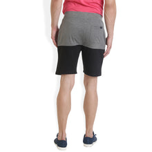 Rocx Men's Dark Grey and Black Colour Shorts