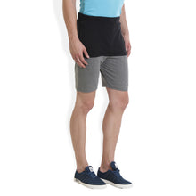 Rocx Men's Black and Dark Grey Colour Shorts