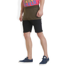 Rocx Men's Olive Green and Black Colour Shorts