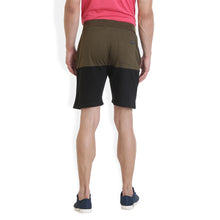 Rocx Men's Olive Green and Black Colour Shorts