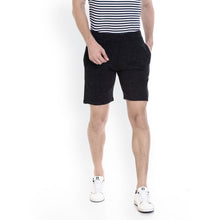 Rocx Men'S Black Neppy Milange Cotton Short